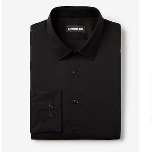Black fitted 1MX Express dress shirt
